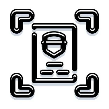 Document scanning for digital privacy and security protection Stock Illustration