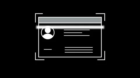 Document Scanning Icon Animation. Document Scanning animated icon on transparent Video stock 318595647