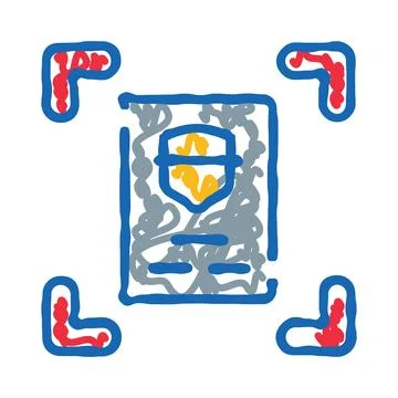 Document scanning for identity verification and data security Stockillustratie