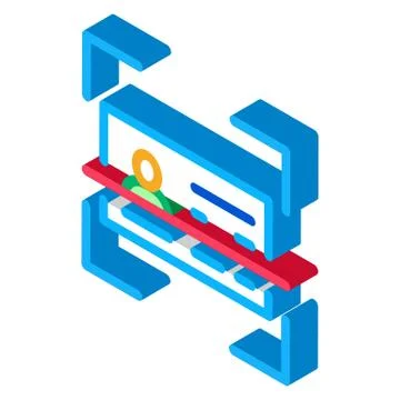 Document Scanning isometric icon vector illustration Illustrazione stock