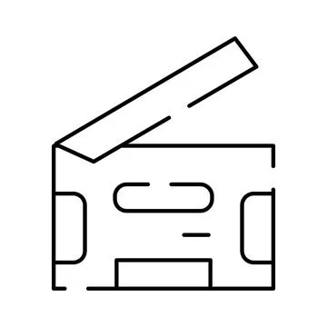 Document scanning machine icon for office technology Illustration