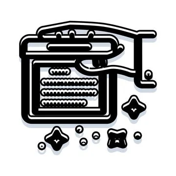 Document scanning process creating digital information icon Stock Illustration