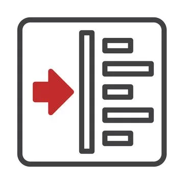 Document with scroll bar. Concept of data visualization, information, and p.. Illustrazione stock