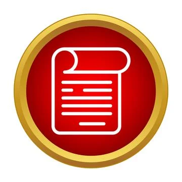 Document scroll icon representing history, law, and ancient wisdom Ilustración de archivo
