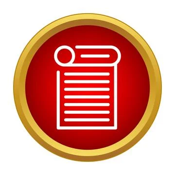 Document scroll icon representing legal old text Illustrazione stock