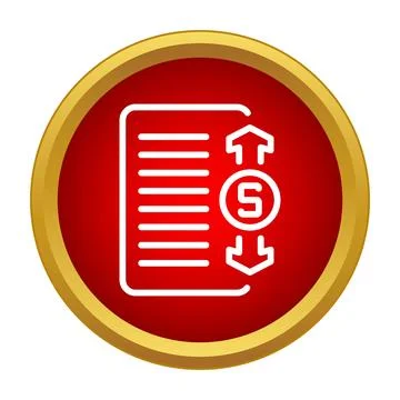 Document scroll icon for web application navigation Stock Illustration