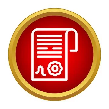 Document with a seal representing agreement and official certification Stock Illustration