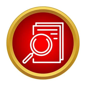 Document search and analysis icon finding information Stockillustratie
