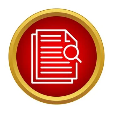 Document search and data analysis icon Stockillustratie
