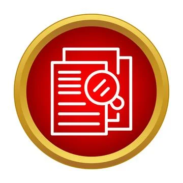Document search and data analysis icon Stock Illustration