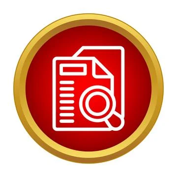 Document search and file analysis using magnifying glass 库存插图