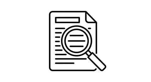 Document Search File Investigation Audit Concept Icon Illustrazione stock