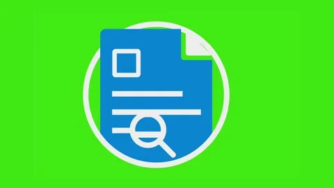 Document search icon animation with optional luma matte. Video stock 234195319
