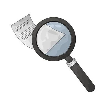 Document search illustration Stock Illustration