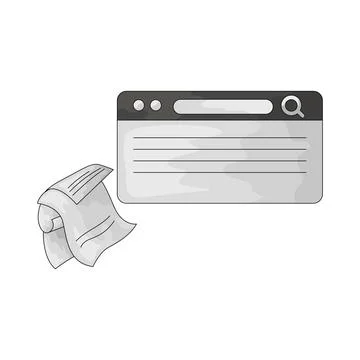 Document search illustration Illustrazione stock
