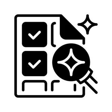 Document Search Line Icon, Outline Symbol for File Lookup, Data Retrieval, .. Illustrazione stock