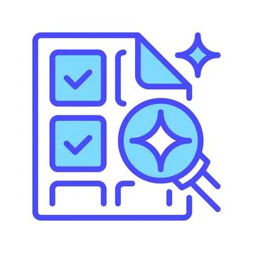 Document Search Line Icon, Outline Symbol for File Lookup, Data Retrieval, .. Stock Illustration