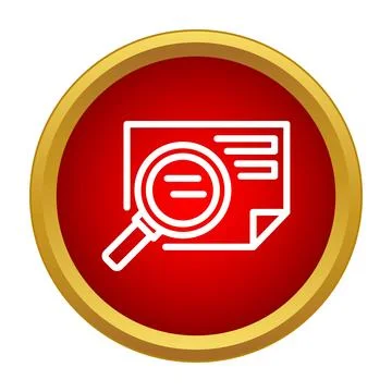 Document search with magnifying glass icon concept Stock-Illustration