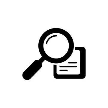 Document Search Review Daily Routine Icon Stock Illustration