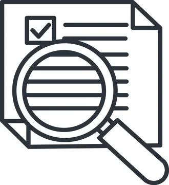 Document Search Review Stock Illustration