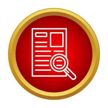 Document searching and data analysis icon concept Stock Illustration
