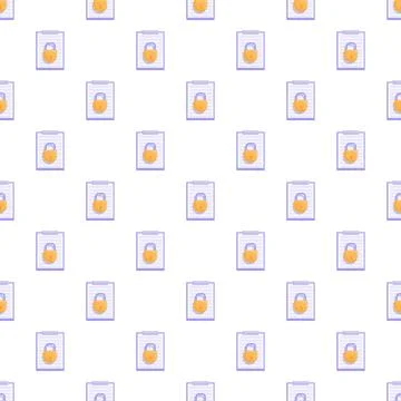 Document security and data privacy seamless pattern background 스톡 일러스트