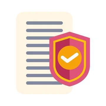 Document security and data protection verification concept Stock Illustration