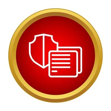 Document security and data protection concept icon 스톡 일러스트