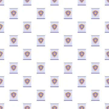 Document security and data protection seamless pattern Stock Illustration