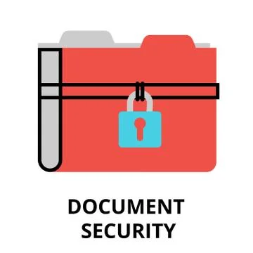 Document security icon, flat design vector illustration Stock-Illustration