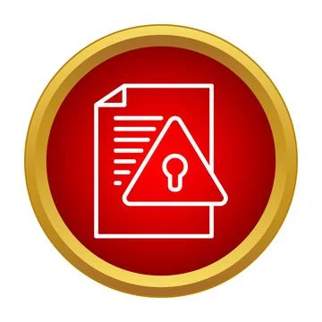 Document security icon showing confidential file access control 스톡 일러스트