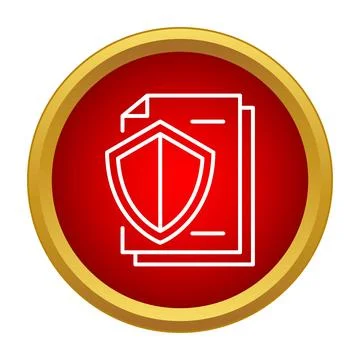 Document security icon showing data protection 스톡 일러스트