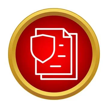 Document security icon showing data protection concept 스톡 일러스트