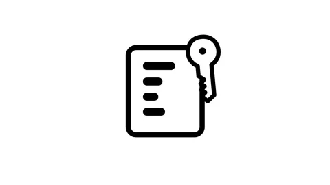 Document Security Key Icon Stock Footage 340305669