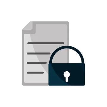 Document security property intellectual copyright icon Stock Illustration