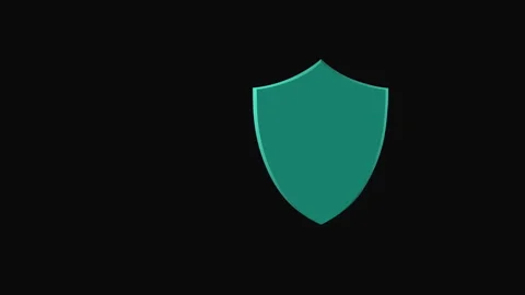 Document Security Protection Animation with Shield and Lock Видео 342098500