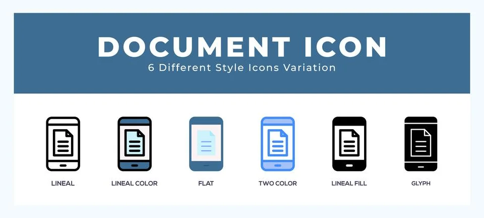 Document set of simple icons great for web. app. presentation and more. Stock Illustration
