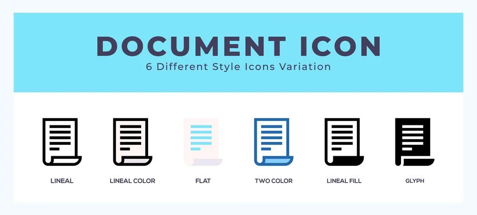 Document set of simple icons great for web. app. presentation and more. Stock Illustration