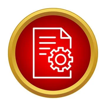 Document setting icon representing file management and configuration Stock Illustration