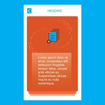 Document setting mobile vertical banner design design. Vector Ilustración de archivo