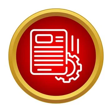 Document settings configuration and data processing icon イラスト素材