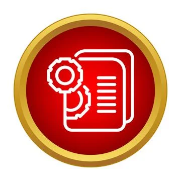 Document settings icon configuring system preferences 스톡 일러스트