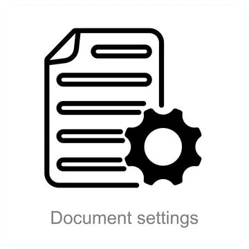 Document settings Stock Illustration