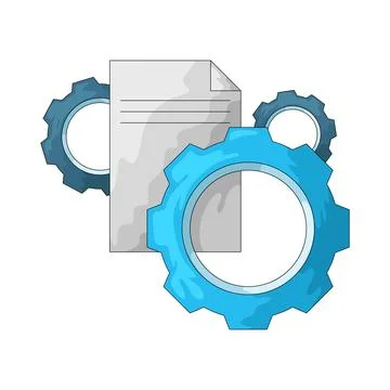 Document settings illustration Illustrazione stock