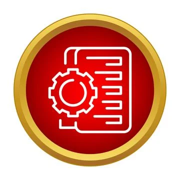 Document settings management with a gear icon イラスト素材