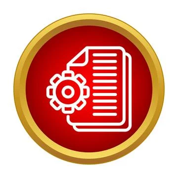 Document settings management with gear icon process イラスト素材