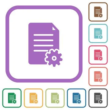 Document setup solid simple icons 库存插图