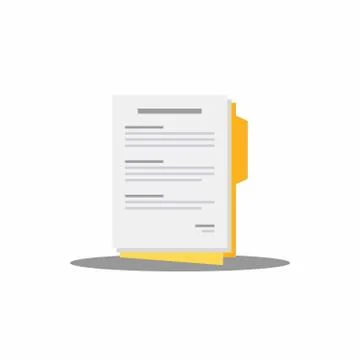 Document - Shadow icon vector isolated. Stock Illustration