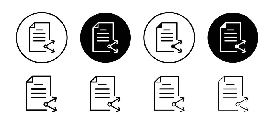 Document share button for social media marketing icon. publish or send web .. 스톡 일러스트