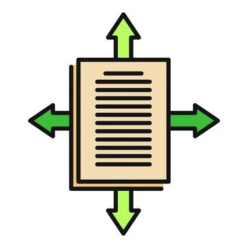 Document sharing concept distributing file information data Stock Illustration